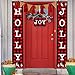 Christmas Banner Holly Jolly Banner Decorations Outdoor Indoor, Holly Jolly and Joy Porch Sign, Christmas Buffalo Check Banner for Home Wall Decorations