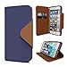 iPhone 6S Plus Case, Cellto PU Leather Wallet Cover Stand and Reversible Magnetic Flap Flip Cover for iPhone 6 Plus (2014) / 6S Plus (2015) - Navy Blue/Brown