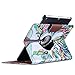 ULAK iPad Air Case, Multi-Angle Rotating Stand Protective Case Cover for Apple iPad Air (2013 Release) with Automatic Wake/Sleep Function (Tree Pattern)
