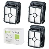 GreenVacShop 3pk Replacement Filter Set for Bissell 1866 CrossWave All-in-One 1785 17852 17853 17854 17855 17856 17858 17859 2303 2305 2306 23062 23068 2328 Vacuum, 3 HEPA Filters, Replaces # 1608684