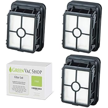 GreenVacShop 3pk Replacement Filter Set for Bissell 1866 CrossWave All-in-One 1785 17852 17853 17854 17855 17856 17858 17859 2303 2305 2306 23062 23068 2328 Vacuum, 3 HEPA Filters, Replaces # 1608684