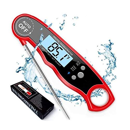 Waterproof Digital Instant Read Meat Thermometer with 4.6" Folding Probe Calibration Function for Cooking Food Candy, BBQ Grill, Smokers By JSDOIN - Thumbnail 6