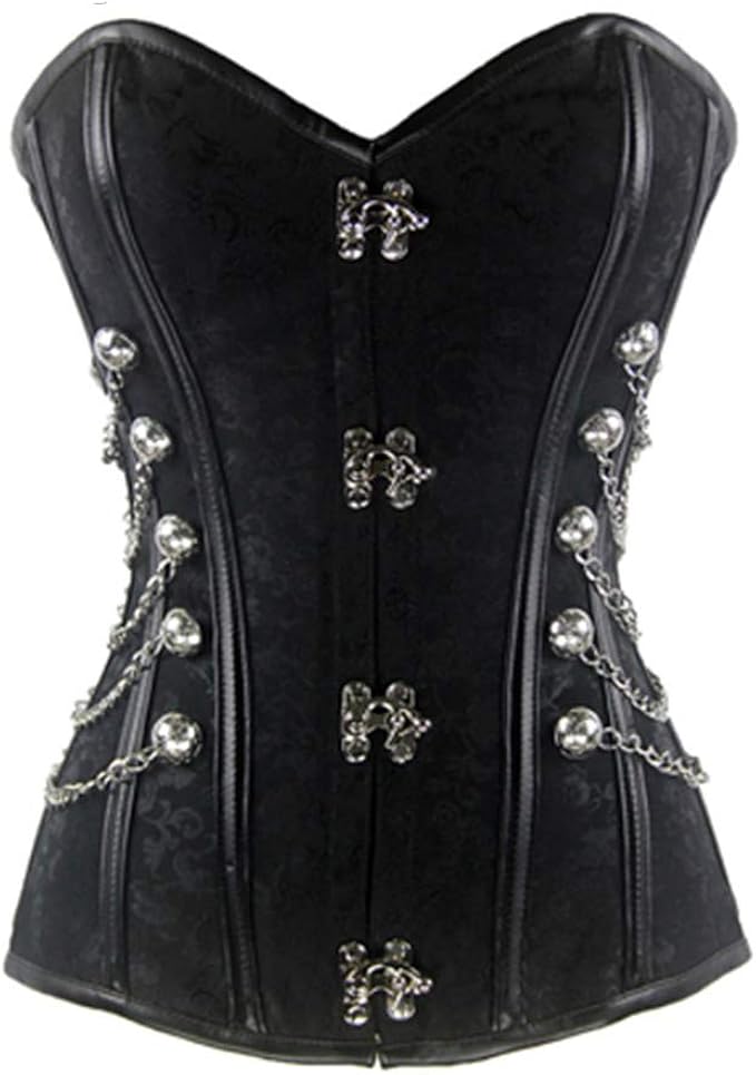 Gothic Damen Korsett Mit Stahlknochen - Vintage Bustier Für Halloween & Cosplay