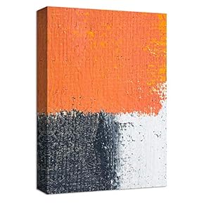 Canvas Wall Art Abstract Ink Watercolor Collage Painting Artwork for Home Prints Framed - 12x18 inches