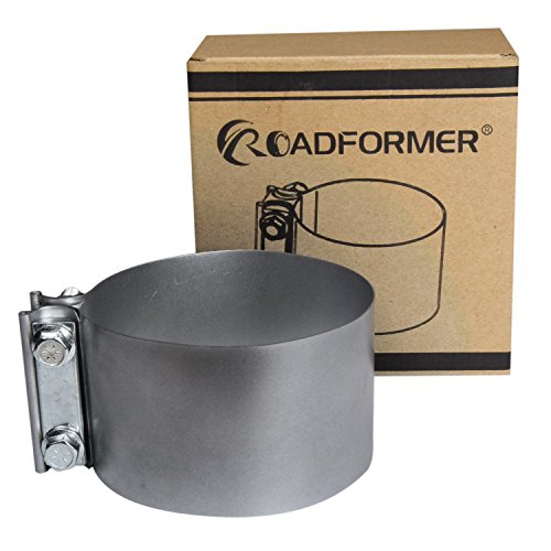 4" Butt Joint Exhaust Band Clamp - Aluminized Steel for 4" Exhaust Pipe, Muffler, Elbow and Exhaust Tubing Connection
