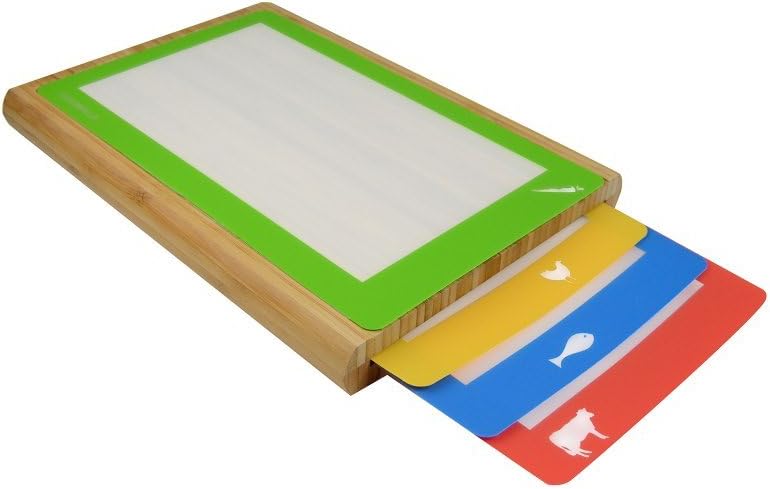 Casabella Silicone Cutting Board, Multicolor, Set of 4