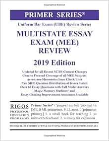 Rigos Primer Series Uniform Bar Exam Ube Review