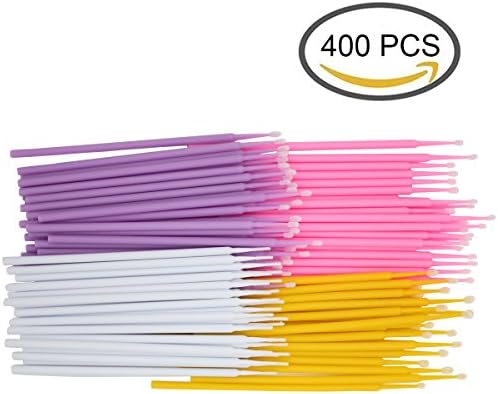 4 Sizes Disposable Micro Applicators Brush for Makeup and Personal Care (400 PCS include 1.2/1.5/2.0/2.5 mm )