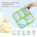 Bento Box, Fun Life Leak Proof Bento Lunch Box with 5 Portion Control Compartments, Includes Matching Insulated Lunch Bag, Ideal Box Lunch for Kids, Teens /Adults, Eco-Friendly (Green)