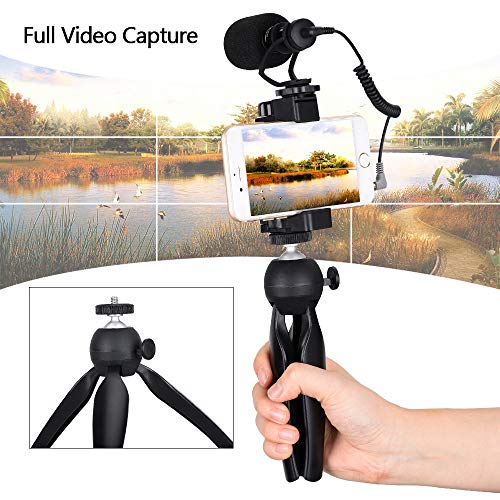 COMICA CVM-VM10-K2 Smartphone-Video-Aufnahmeset Mikrofon-Handhalter mit Tischstativ Shotgun Videomikrofon Video-Rig… – Bild 7