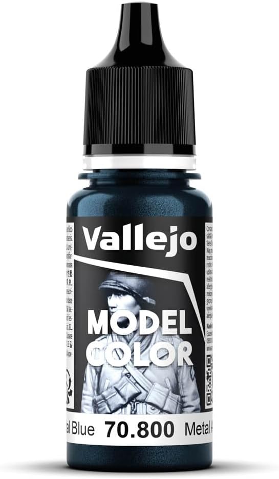 Vallejo Model Color 17 ml Acrylic Paint Metallic Gunmetal Blue