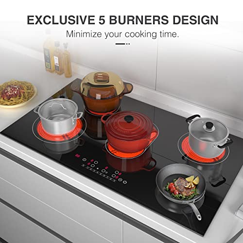 VBGK Electric cooktop 36 inch,Electric Stove burner,Builtin and