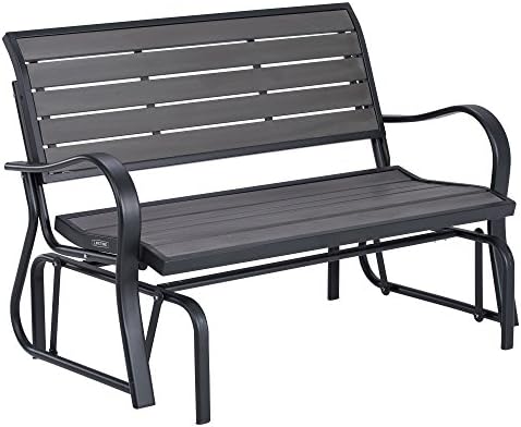 Amazon Com Lifetime 60276 Glider Bench Harbor Gray Garden Outdoor