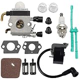 Mckin C1Q-S97 FS55R Carburetor Coil Tune Up Kit fits Stihl FS38 FS45 FS45C FS46 FS46C FS55 FS55RC FS55C Trimmer Weed Eater Replace # C1Q-S186 C1Q-S71 C1Q-S66