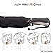 Fidus Inverted Reverse Sun&Rain Car Umbrella Large Windproof Travel UV Umbrella for Women Men - Auto Open Close(Black) â€¦