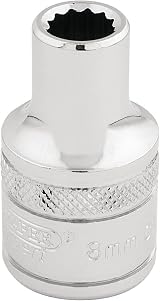 Draper 33038 1/2in Square Drive 12 Point Socket 8mm