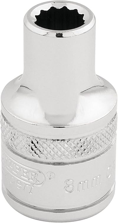 Draper 33038 1/2in Square Drive 12 Point Socket 8mm