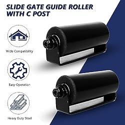 2Pack Slide Gate Guide Roller with C Post Welded