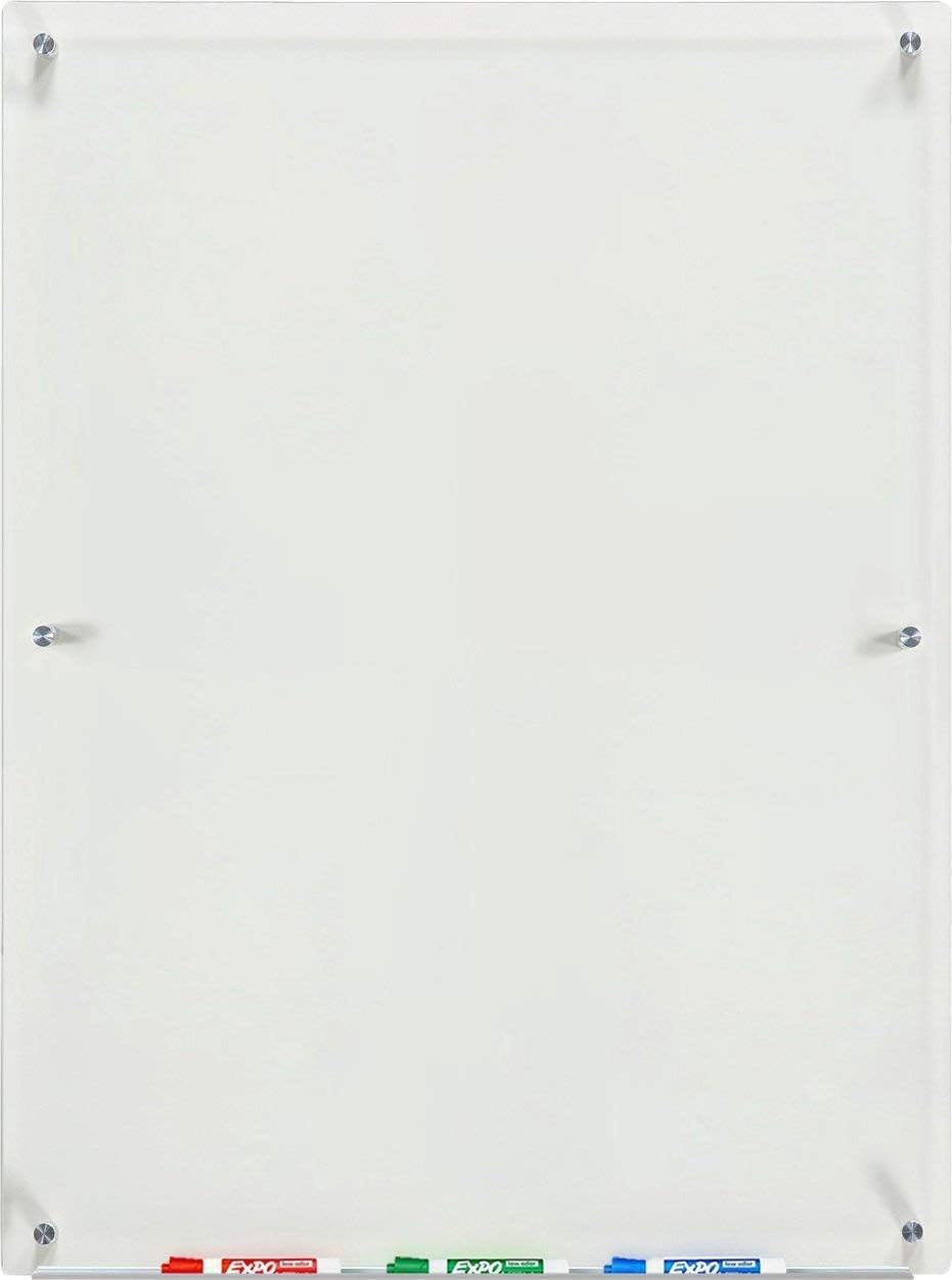 Audio-Visual Direct Clear Glass Dry-Erase Board Set - 80 cm x 110 cm - (Non-Magnetic), Clear Transparent (80 cm x 110 cm), 80 x 110 cm - Image 3