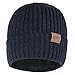 VICOVI Winter Knit Beanie Hats for Men and Women Warm Fleece Stretch Slouchy Skull Cap Navy …