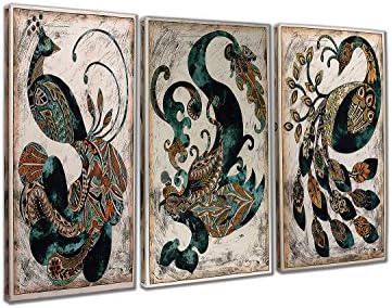 SHELVING SOLUTION Giclee Canvas Prints artwork, 3 Panels Contemporary Photo Paintings on Canvas Wall Art(Phoenix)