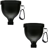 2 Pack Protein Powder Container to Go - Mini Funnel with Keychain and Keyring, Water Bottle Funnel for Shakers (100ml)