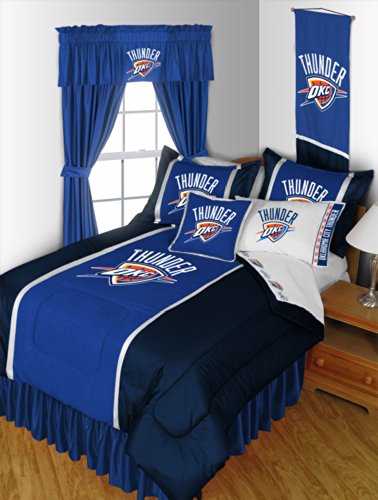 2pc NBA Oklahoma City Thunder Pillowcase and Pillow Sham Set Basketball Team Logo Bedding Accessories