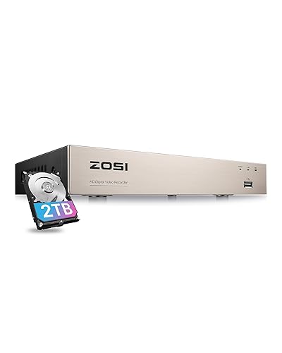 ZOSI 8CH 3K Lite Home Security DVR with 2TB HDD,AI Human/Vehicle - Main Image