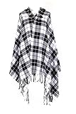 G2 Chic Womens Striped Patterned Multicolored Knit Poncho
