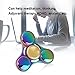 Fidget Spinner Original NiUB5 Small EDC Finger Toy Colorful Metal Helps ADHD Anti-Anxiety for Kid Adult(Rainbow Color)+DIY Kits