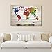 wall26 Canvas Print Wall Art Watercolor Style Rainbow Wood Panel World Map Architecture & Maps Cultural Illustrations Modern Art Traditional Multicolor for Living Room, Bedroom, Office - 16