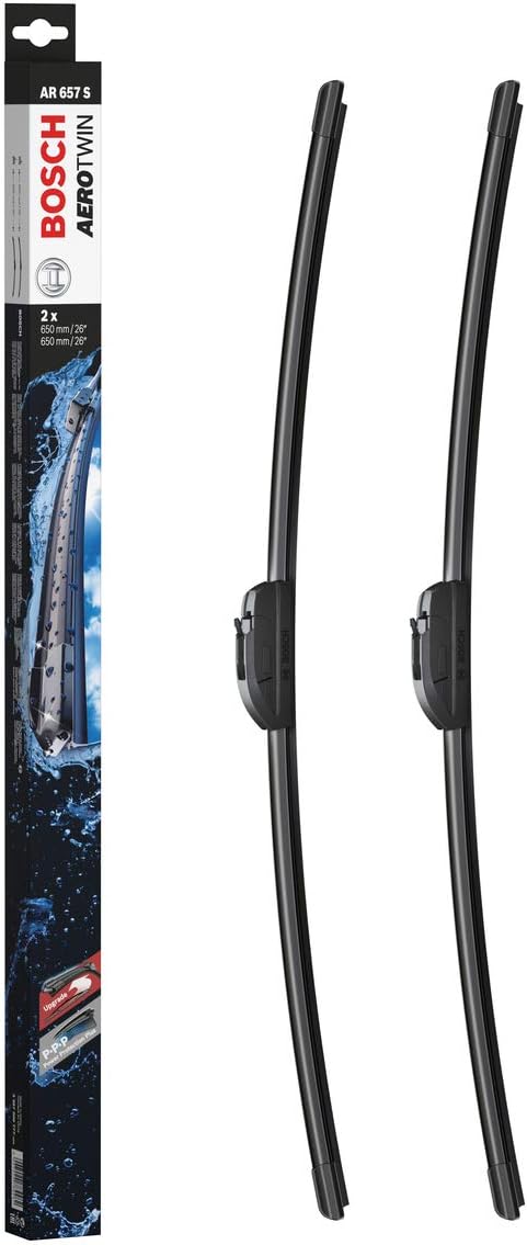 Bosch Wiper Blade Aerotwin AR657S, Length: 650mm/650mm - Set of Front Wiper Blades, Rear, 650/650mm