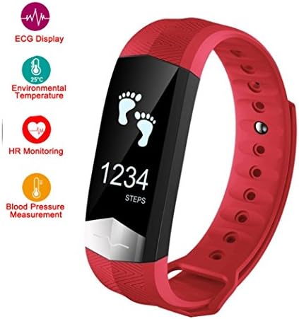 Fitness Tracker,Blood Pressure Heart Rate Monitor Waterproof Activity Tracker,Bluetooth Wireless Smart Wristband Bracelet with Replacement Band for Android & IOS