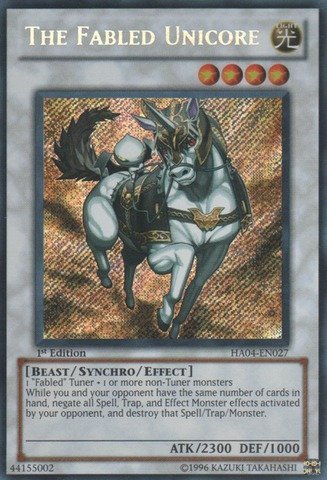 Yu-Gi-Oh! - The Fabled Unicore (HA04-EN027) - Hidden Arsenal 4: Trishulas Triumph - Unlimited Edition - Secret Rare