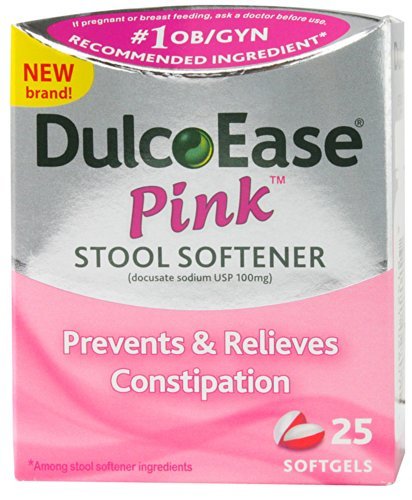DulcoEase DulcoEase Pink Stool Softener Softgels, 25 Caps (Pack of 2)