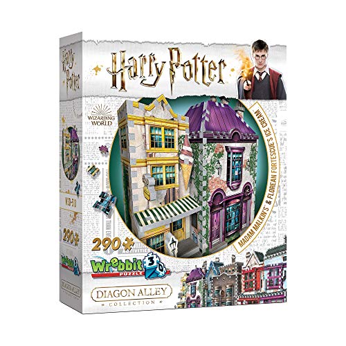 WREBBIT 3D Harry Potter Madam Malkinâ€™s & Florean Fortescueâ€™s Ice Cream 3D Jigsaw Puzzle (290-piece