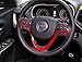 Niceautoitem Interior Accessories ABS Steering Wheel Cover Trim Molding for Jeep Grand Cherokee 2014-2019 Jeep Cherokee 2016-2019 (Red)