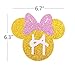 Pink And Gold Glitter Minnie Happy
