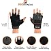 ProFitness Weight Lifting Gloves (Fingerless) Power Lifting, Cross Training, Gym Workout Wear | Padded, Breathable Comfort | Non-Slip Silicone Grip, Adjustable Wrist Strap | for Men & Wome