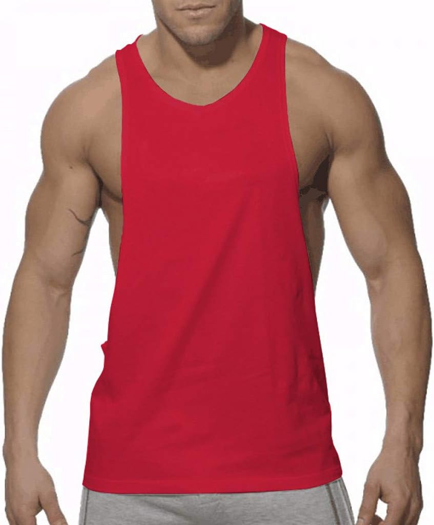 YKARITIANNA Men's New Summer Sports Vest Pure Cotton Pure Large Open-Forked Muscle Male Vest
