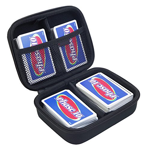 ANTS Hard Case for Phase 10 Card Game. Fits up to 360 Cards. Includes 2 Removable Divider