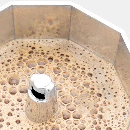 MYYINGELE Kaffeemaschine Aluminiumlegierung Mokka Espresso Perkolator Kanne Espressokocher Moka Pot 3 Tasse/6 Tasse/9… – Bild 4