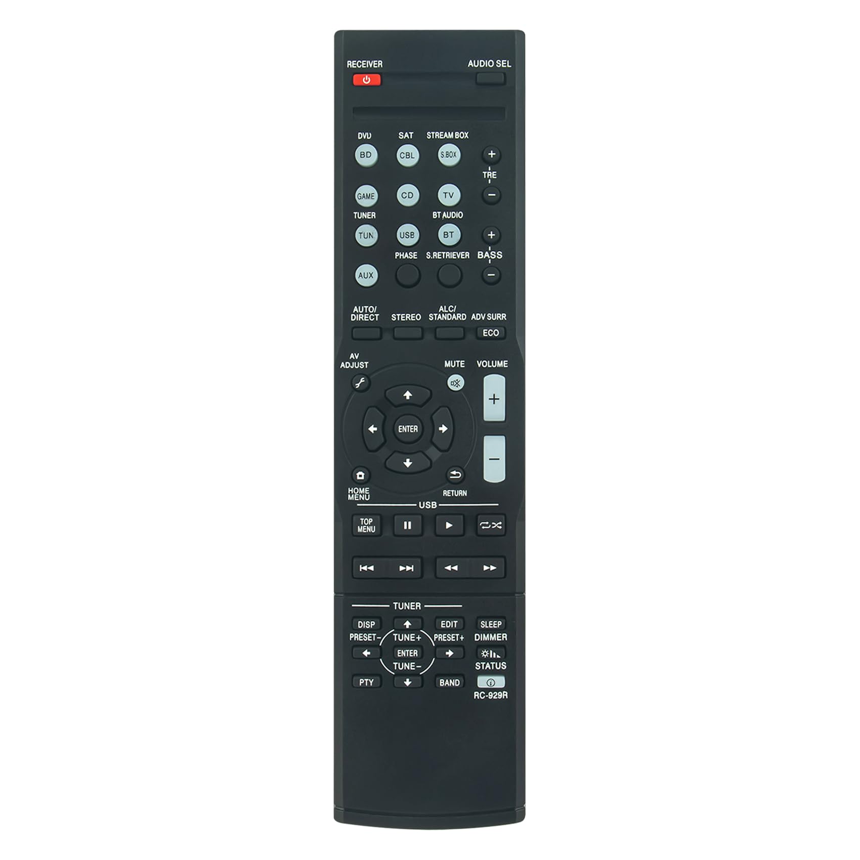 AULCMEET Remote Control Replace fit for Pioneer AV Receiver VSX-531 RC-929R VSX531 RC929R