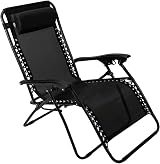 REQUISITE NEEDS Zero Gravity Chair Heavy Duty Textoline Outdoor Relaxer Black view 8