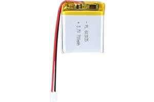 AKZYTUE 3.7V 700mAh 603035 Lipo Battery Rechargeable Lithium Polymer ion Battery Pack with PH2.0mm JST Connector
