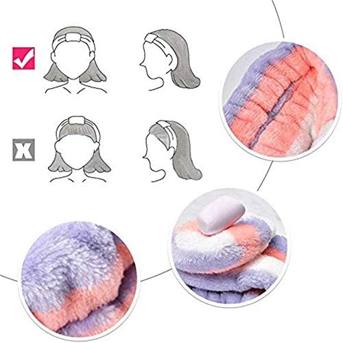 HUIANER Bowknot Headbands Makeup Headband Soft Coral Fleece Elastic Hair Bands for Spa Shower Mask and Washing Face for Woman Girls Pack of 6 - Image 4