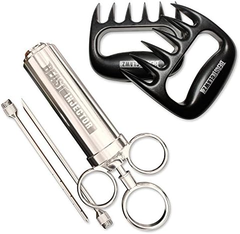 Grill Beast Serious Grill Kit Includes Meat Shredder Kit &amp; Meat Injector Enhance Flavor &amp; Juiciness Of Your Pulled Pork Inject Marinade &amp; Meat Tenderizer Then Effortlessly Shred With Our Meat Claws
