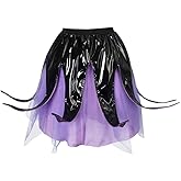 SIDNOR Women Costume Skirt Tutu Dress Halloween Cosplay Dress Up Purple