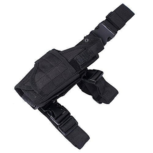 Baifeng Outdoor Tactical Leg Holster, Military Adjustable Molle Pistol Thigh Holster,Drop Leg Gun Holster Holders,Pistol Handgun Holster Harness Magazine Pouch for Hunting Shooting Gun Shotg