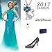 LadyRosian Cat Princess”Cute Fashion Love Pendant Necklace - Made with Blue Swarovski Crystals Elements Women&Girls Jewelry Gifts